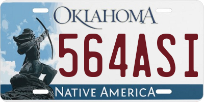 OK license plate 564ASI