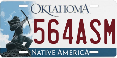 OK license plate 564ASM