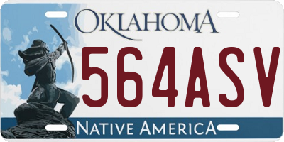 OK license plate 564ASV