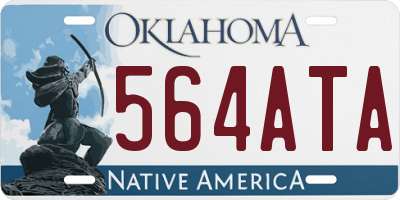 OK license plate 564ATA
