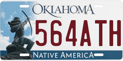 OK license plate 564ATH