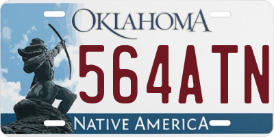 OK license plate 564ATN