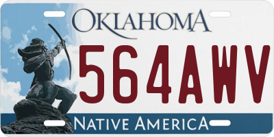 OK license plate 564AWV