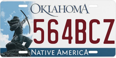 OK license plate 564BCZ