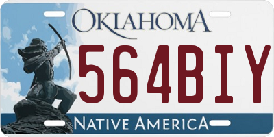 OK license plate 564BIY