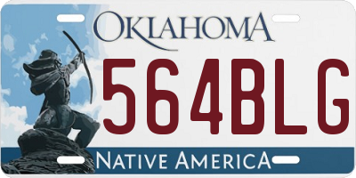 OK license plate 564BLG