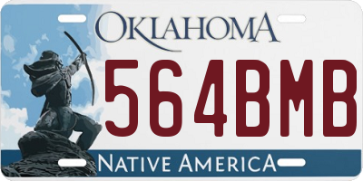 OK license plate 564BMB