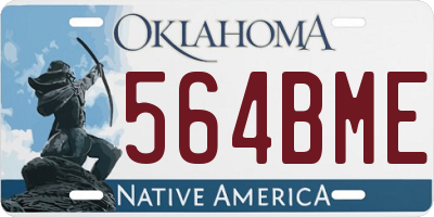 OK license plate 564BME