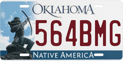 OK license plate 564BMG