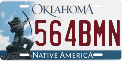 OK license plate 564BMN