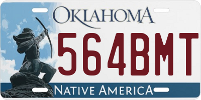 OK license plate 564BMT