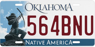 OK license plate 564BNU