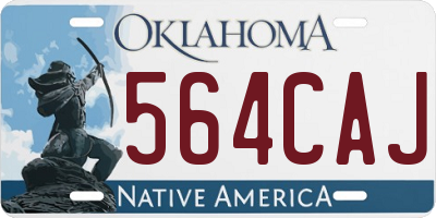 OK license plate 564CAJ
