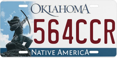 OK license plate 564CCR