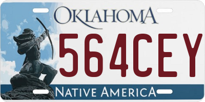 OK license plate 564CEY