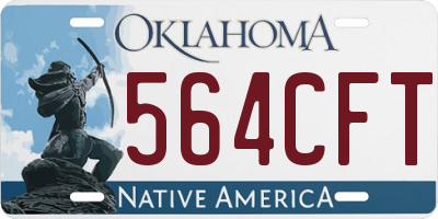 OK license plate 564CFT