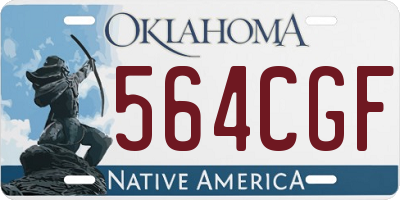 OK license plate 564CGF
