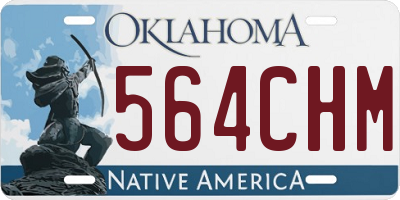 OK license plate 564CHM