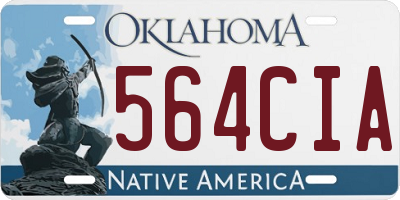 OK license plate 564CIA