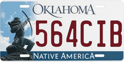 OK license plate 564CIB