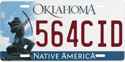 OK license plate 564CID
