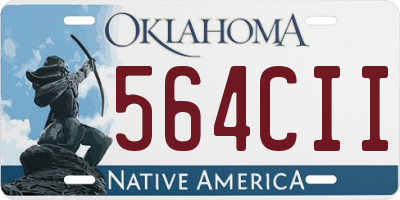 OK license plate 564CII