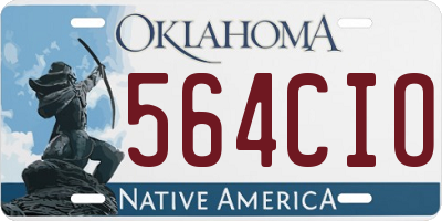 OK license plate 564CIO