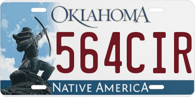 OK license plate 564CIR