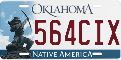 OK license plate 564CIX