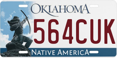 OK license plate 564CUK