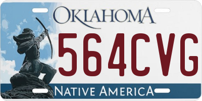 OK license plate 564CVG