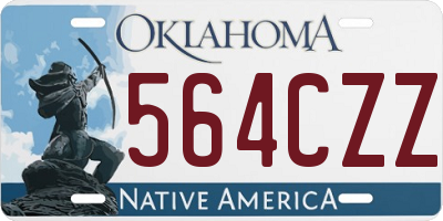 OK license plate 564CZZ