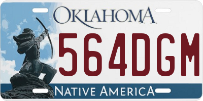 OK license plate 564DGM