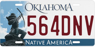 OK license plate 564DNV