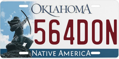 OK license plate 564DON