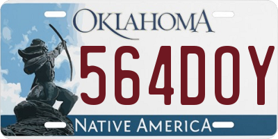 OK license plate 564DOY