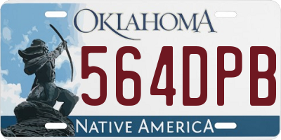 OK license plate 564DPB