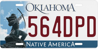 OK license plate 564DPD