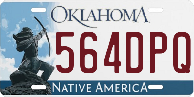 OK license plate 564DPQ