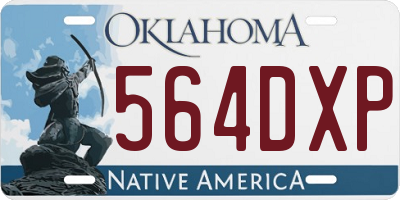 OK license plate 564DXP