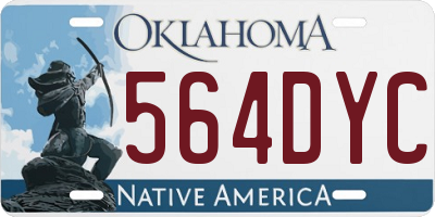 OK license plate 564DYC