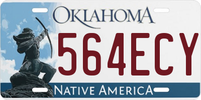 OK license plate 564ECY