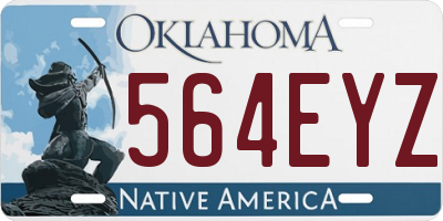 OK license plate 564EYZ