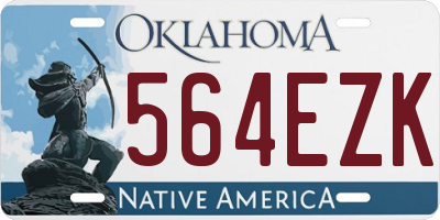 OK license plate 564EZK