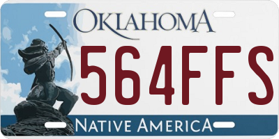 OK license plate 564FFS