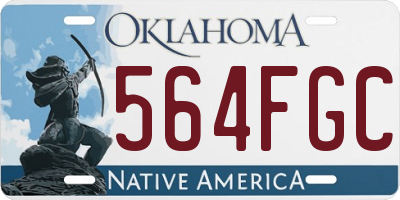 OK license plate 564FGC