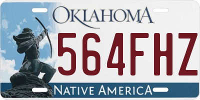 OK license plate 564FHZ