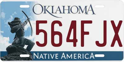 OK license plate 564FJX