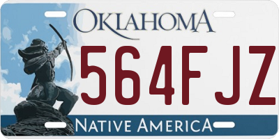 OK license plate 564FJZ
