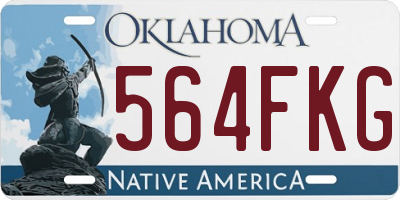 OK license plate 564FKG